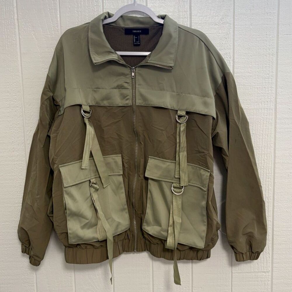 Green F21 strappy Jacket